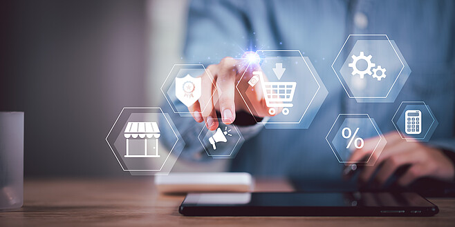 Consumers order in online stores ,Consumer society ,Shopping service on online web ,stores and shop on internet ,online business , convenience ,Organizing product promotions for market competition