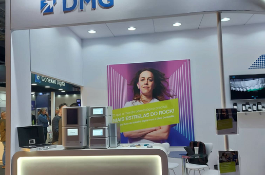 DMG DentaMile digitales Portfolio auf der Index23 in São Paulo, Brasilien.