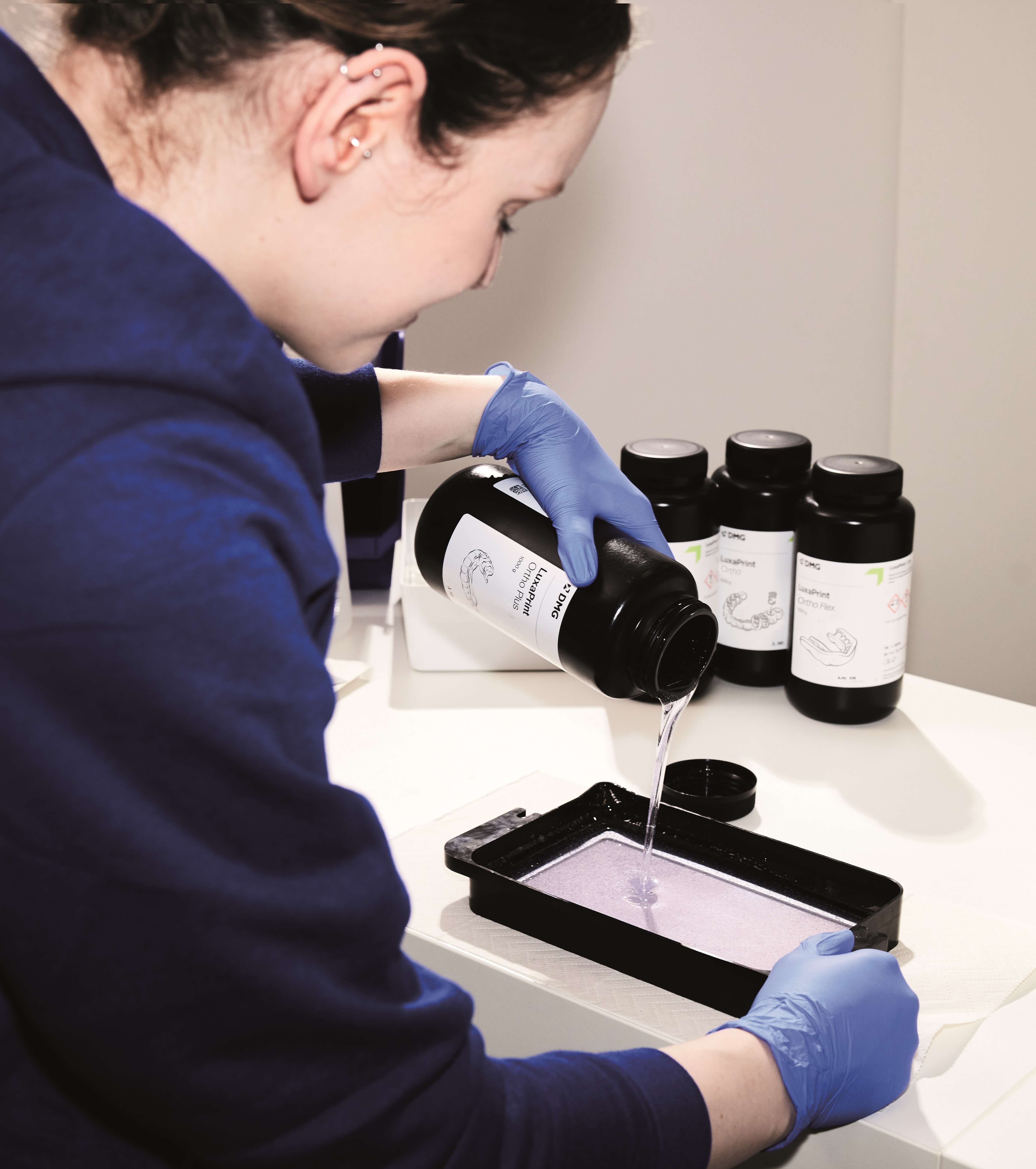 Dentaler 3DDruck mit dem DMG DentaMile Prinzip . DentaMile